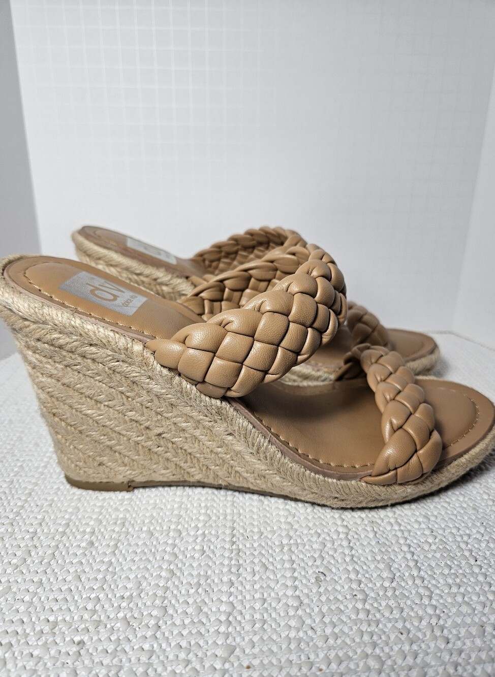 DV by Dolce Vita Lagoona Braided Woven Wedge Sandals - Tan